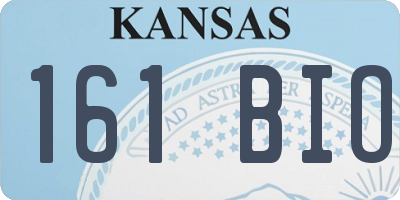 KS license plate 161BIO