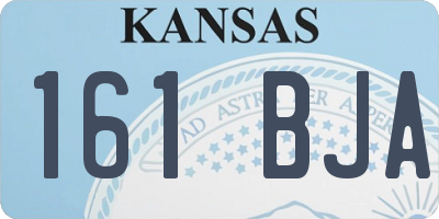 KS license plate 161BJA