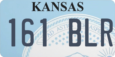 KS license plate 161BLR