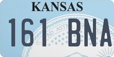 KS license plate 161BNA