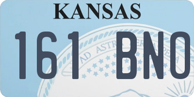 KS license plate 161BNO