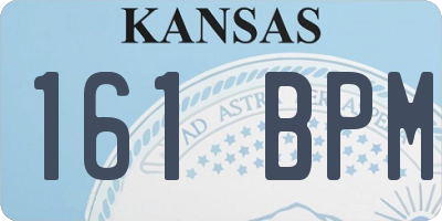 KS license plate 161BPM