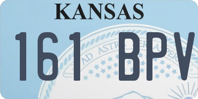 KS license plate 161BPV