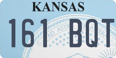 KS license plate 161BQT