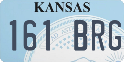 KS license plate 161BRG
