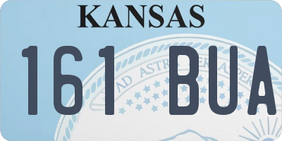 KS license plate 161BUA