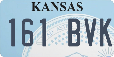 KS license plate 161BVK