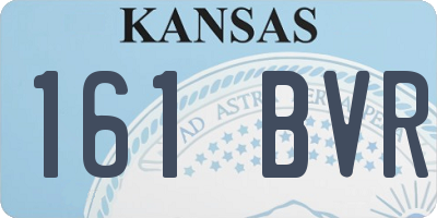 KS license plate 161BVR