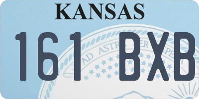 KS license plate 161BXB