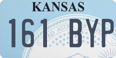 KS license plate 161BYP