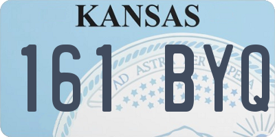 KS license plate 161BYQ