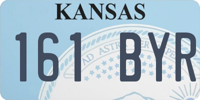 KS license plate 161BYR