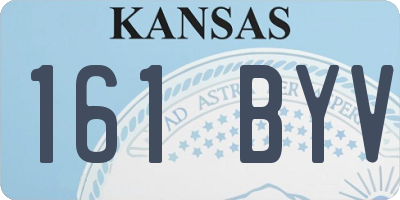 KS license plate 161BYV