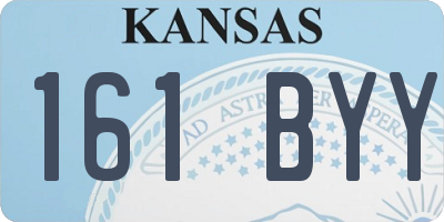 KS license plate 161BYY