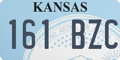 KS license plate 161BZC