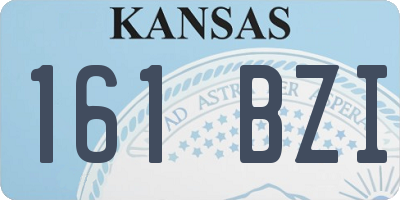 KS license plate 161BZI