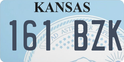 KS license plate 161BZK