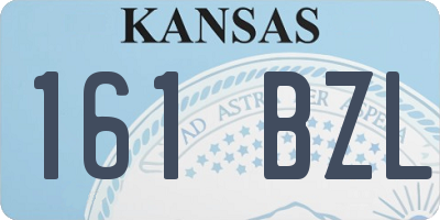 KS license plate 161BZL