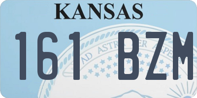 KS license plate 161BZM