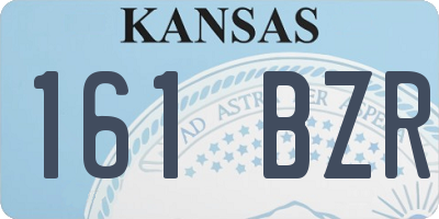KS license plate 161BZR