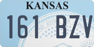 KS license plate 161BZV