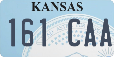 KS license plate 161CAA