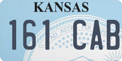 KS license plate 161CAB