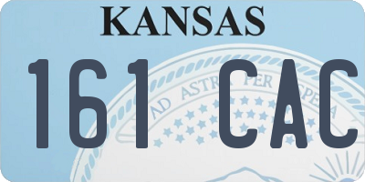 KS license plate 161CAC