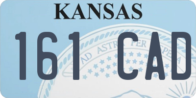 KS license plate 161CAD