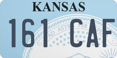 KS license plate 161CAF
