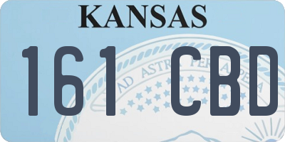 KS license plate 161CBD