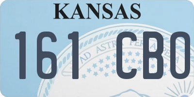 KS license plate 161CBO