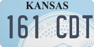 KS license plate 161CDT
