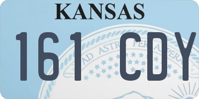 KS license plate 161CDY