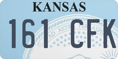 KS license plate 161CFK
