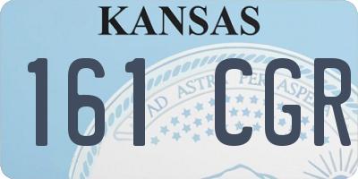 KS license plate 161CGR
