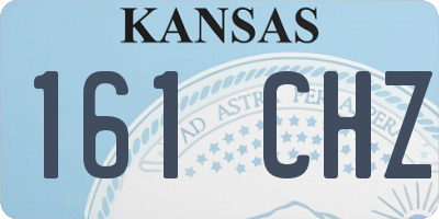 KS license plate 161CHZ