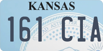 KS license plate 161CIA