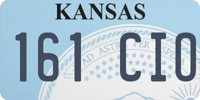KS license plate 161CIO