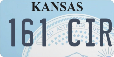 KS license plate 161CIR
