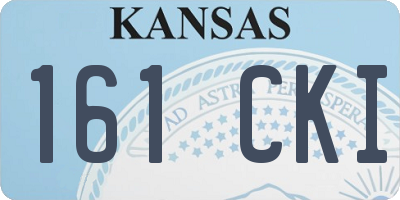 KS license plate 161CKI
