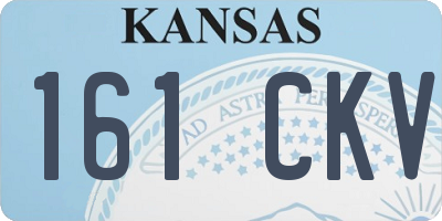 KS license plate 161CKV