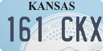KS license plate 161CKX