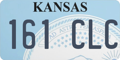 KS license plate 161CLC