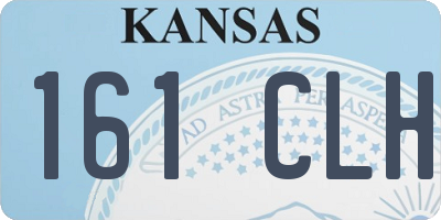 KS license plate 161CLH