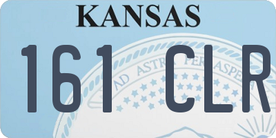 KS license plate 161CLR
