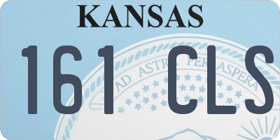 KS license plate 161CLS
