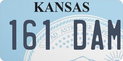 KS license plate 161DAM