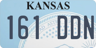 KS license plate 161DDN