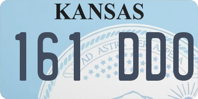 KS license plate 161DDO